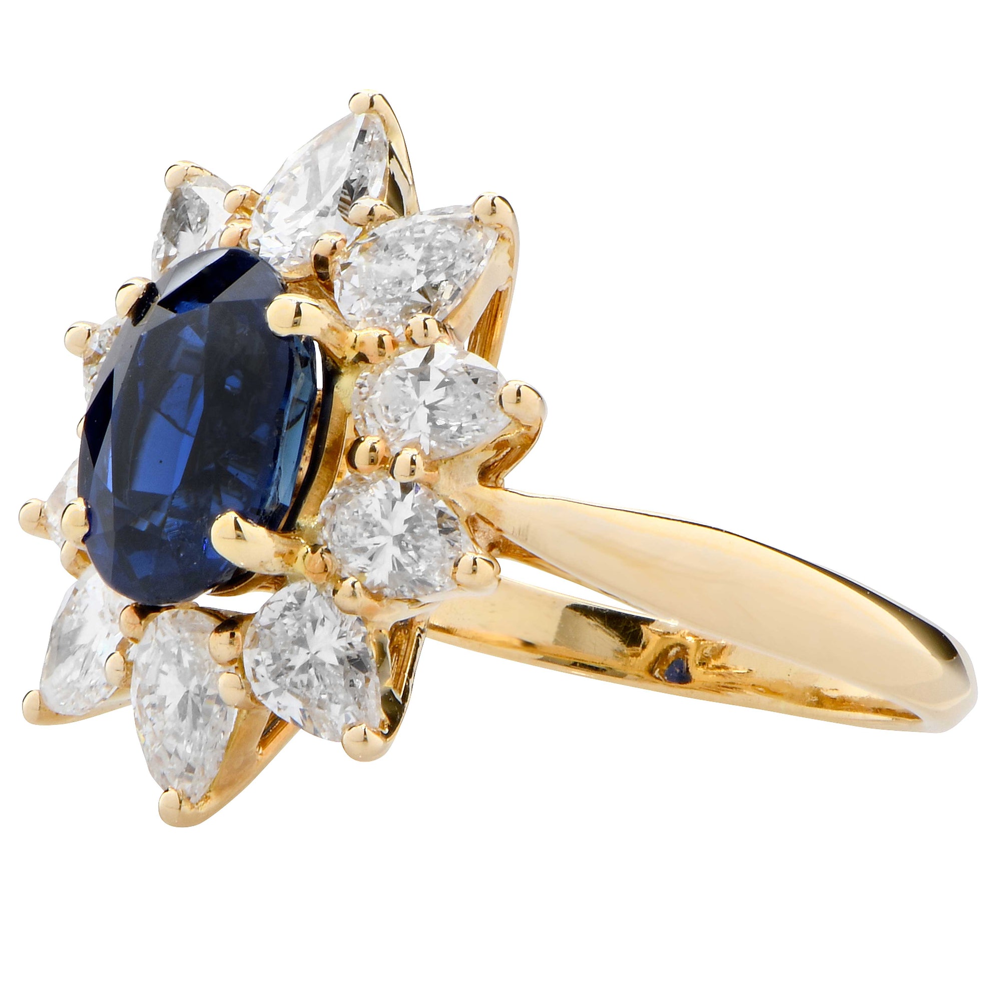 18ct Gold & Diamond Ring by Asprey of London (343N) | The Antique Jewellery  Company
